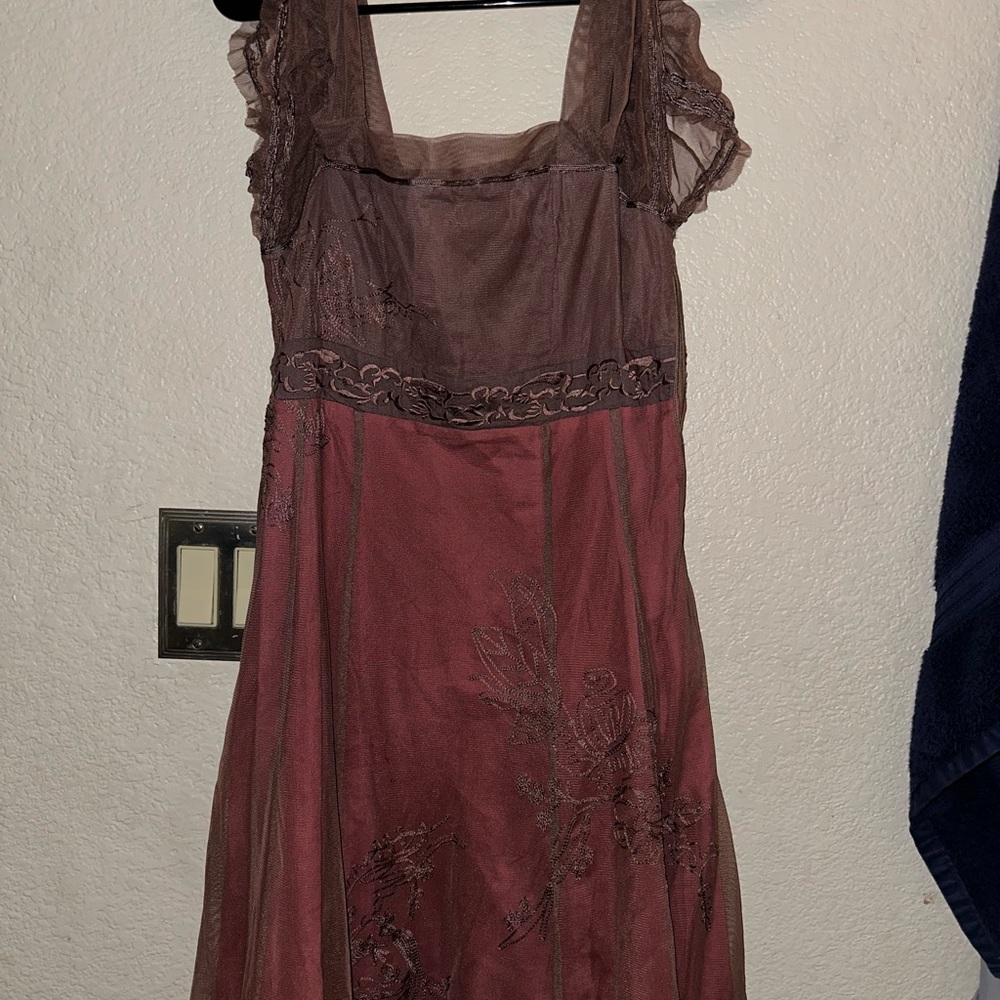 Pink Flutter Sleeve Midi Sundress